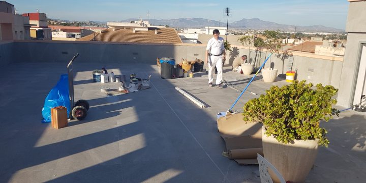Reparación de cubierta plana en Alguazas (Murcia)