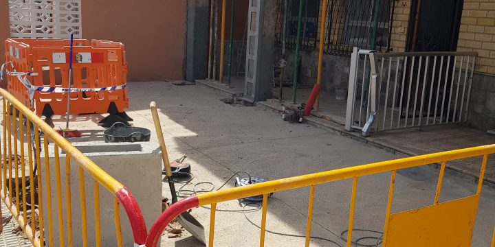 Refuerzo de pilares en bloque de viviendas